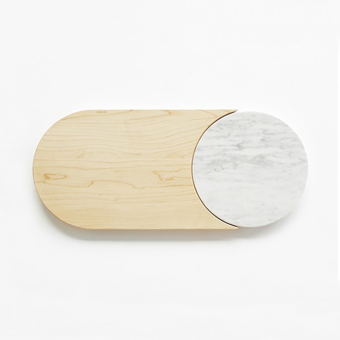 MAPLE DUO SERVER W/ LIGHT MARBLE